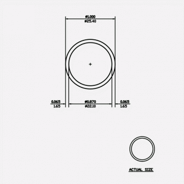 Round Tube 1 X 0.065 6063-T5 Brushed Mill 12ft