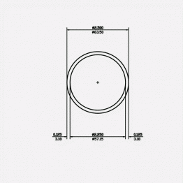 Round Tube 2.5 X 0.125 6063-T5 Mill Finish 12ft