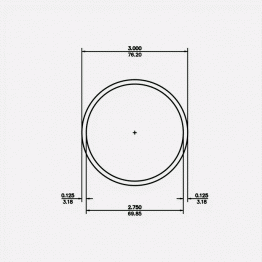 Round Tube 3 X 0.125 6063-T5 Mill Finish 12ft