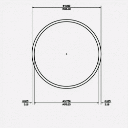 Round Tube 4 X 0.125 6063-T5 Mill Finish 12ft