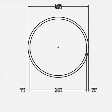 Round Tube 4 X 0.125 6063-T5 Mill Finish 12ft