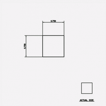 Square Bar 0.75 6061-T6 Mill Finish 20ft