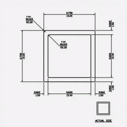 Square Tube SC 0.75 X 0.062 6063-T5 Satin Clear 21ft