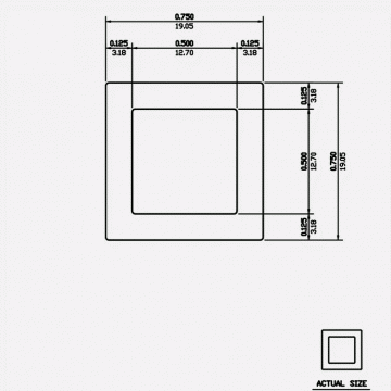 Square Tube SC 0.75 X 0.125 6063-T5 Satin Clear 20ft