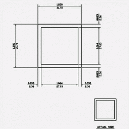 Square Tube SC 1.25 X 0.093 6063-T5 Satin Clear 21ft