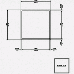 Square Tube SC 1.5 X 0.05 6063-T5 Mill Finish 12ft