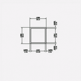 Square Tube SC 1.5 X 0.093 6063-T5 Satin Clear 21ft