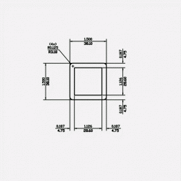 Square Tube RC 1.5 X 0.187 X 0.125 X 0.015 6061-T6 Mill Finish 20ft