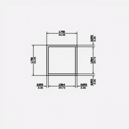 Square Tube SC 1.75 X 0.093 6063-T5 Satin Clear 22ft