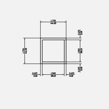 Square Tube SC 1.75 X 0.125 6063-T5 Mill Finish 21ft