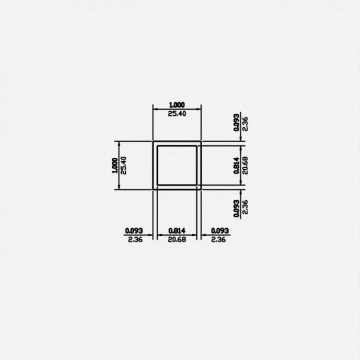 Square Tube SC 1 X 0.095 6063-T5 Mill Finish 21ft