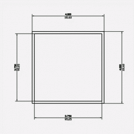 Square Tube SC 4 X 0.125 6061-T6 Mill Finish 20ft