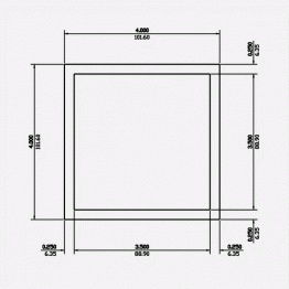 Square Tube SC 4 X 0.25 6061-T6 Mill Finish 20ft