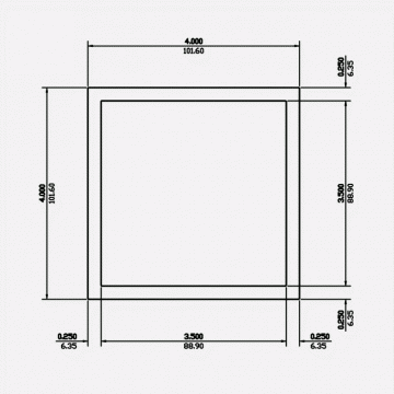 Square Tube SC 4 X 0.25 6061-T6 Mill Finish 20ft