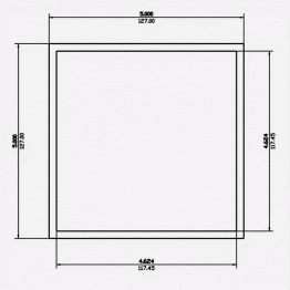 Square Tube SC 5 X 0.188 6061-T6 Mill Finish 20ft