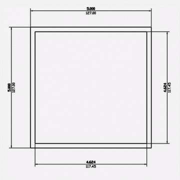 Square Tube SC 5 X 0.188 6061-T6 Mill Finish 20ft